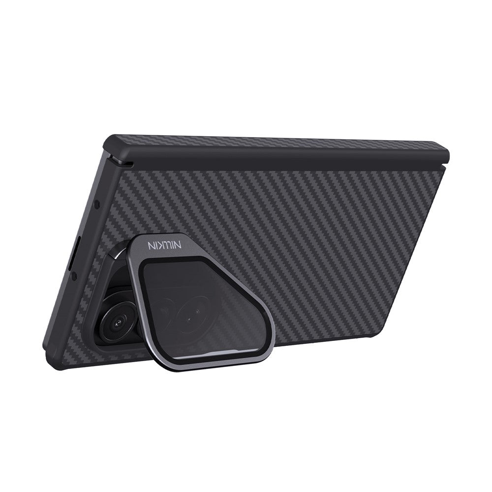MagSafe-hoes voor Samsung Galaxy Z Fold7 F966, Nillkin, CarboProp met transparante zwarte lenskap, zwart
