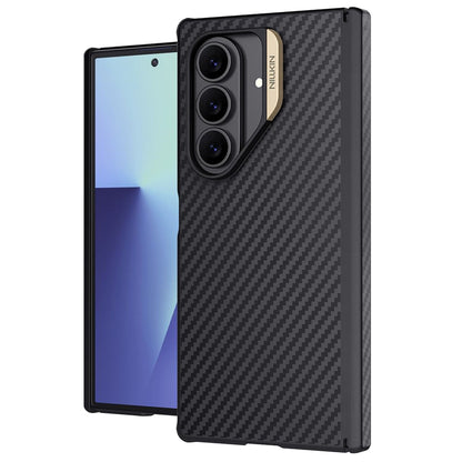 Coque MagSafe pour Samsung Galaxy Z Fold7 F966, Nillkin, Synthetic Fiber Pro, Noir Doré