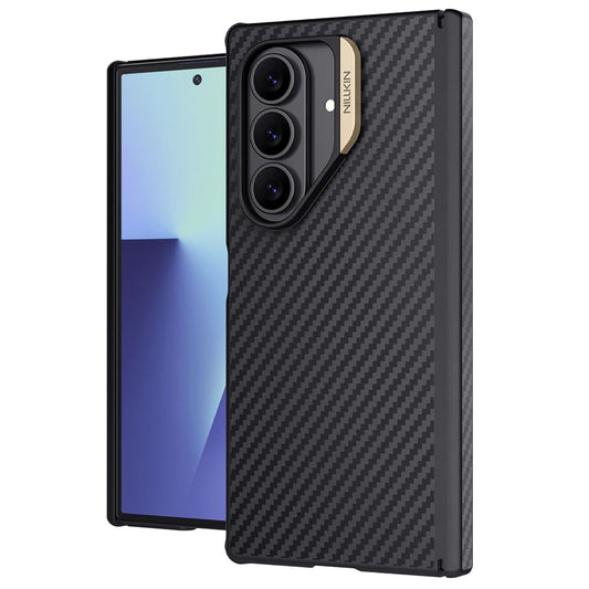 Coque MagSafe pour Samsung Galaxy Z Fold7 F966, Nillkin, Synthetic Fiber Pro, Noir Doré