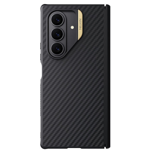 Coque MagSafe pour Samsung Galaxy Z Fold7 F966, Nillkin, Synthetic Fiber Pro, Noir Doré