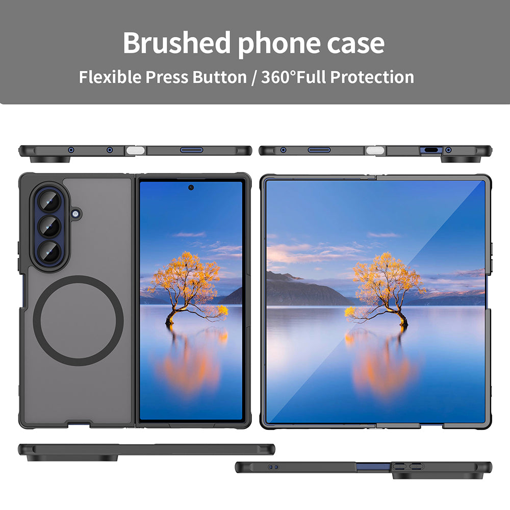 MagSafe-Hülle für Samsung Galaxy Z Fold7 F966, Techsuit, HaloFrost II, Schwarz
