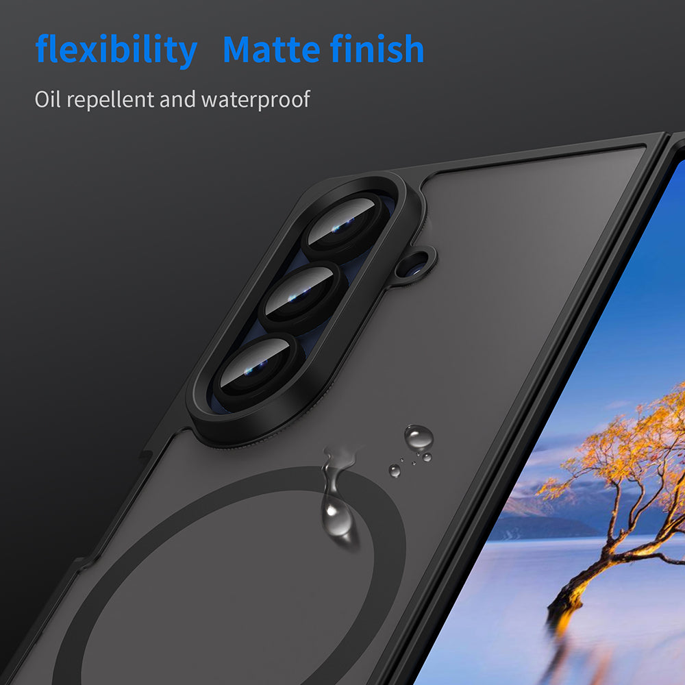 MagSafe-Hülle für Samsung Galaxy Z Fold7 F966, Techsuit, HaloFrost II, Schwarz
