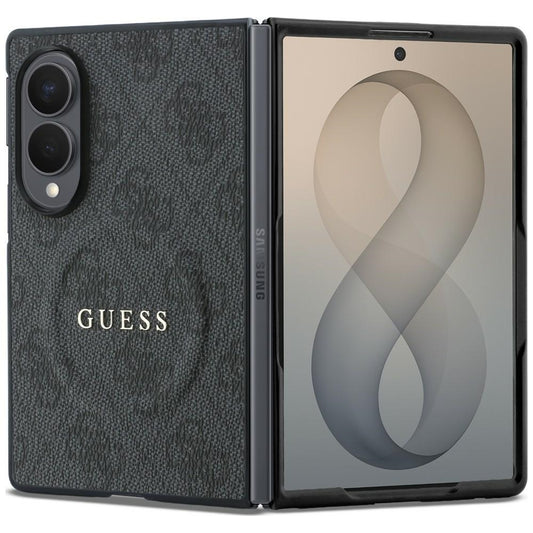 Coque MagSafe pour Samsung Galaxy Z Fold8 F971, Guess, 4G Leather Classic, Noire