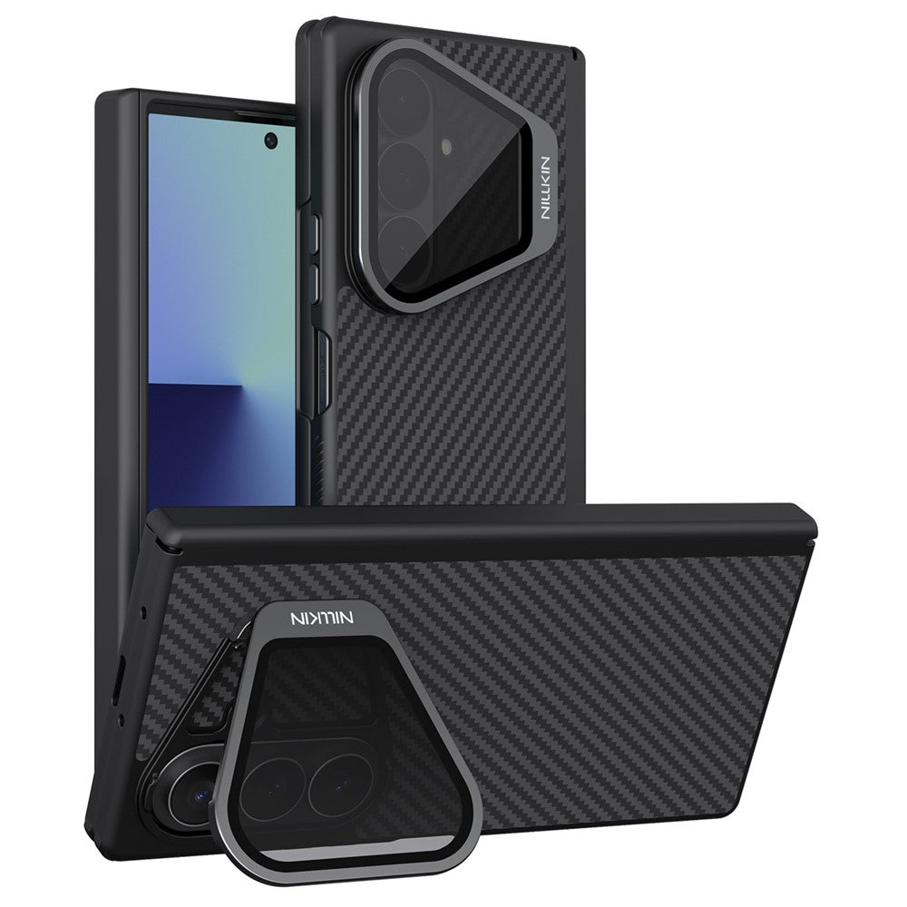 MagSafe-hoes voor Samsung Galaxy Z Fold8 Ultra F976, Nillkin, CarboProp met transparante zwarte lenskap, zwart
