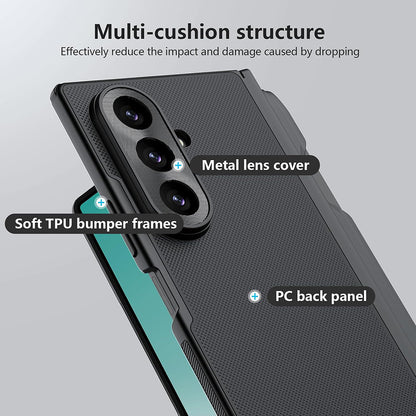 MagSafe-Hülle für Samsung Galaxy Z Fold8 Ultra F976, Nillkin, Super Frosted Shield mit Stifthalter, Schwarz