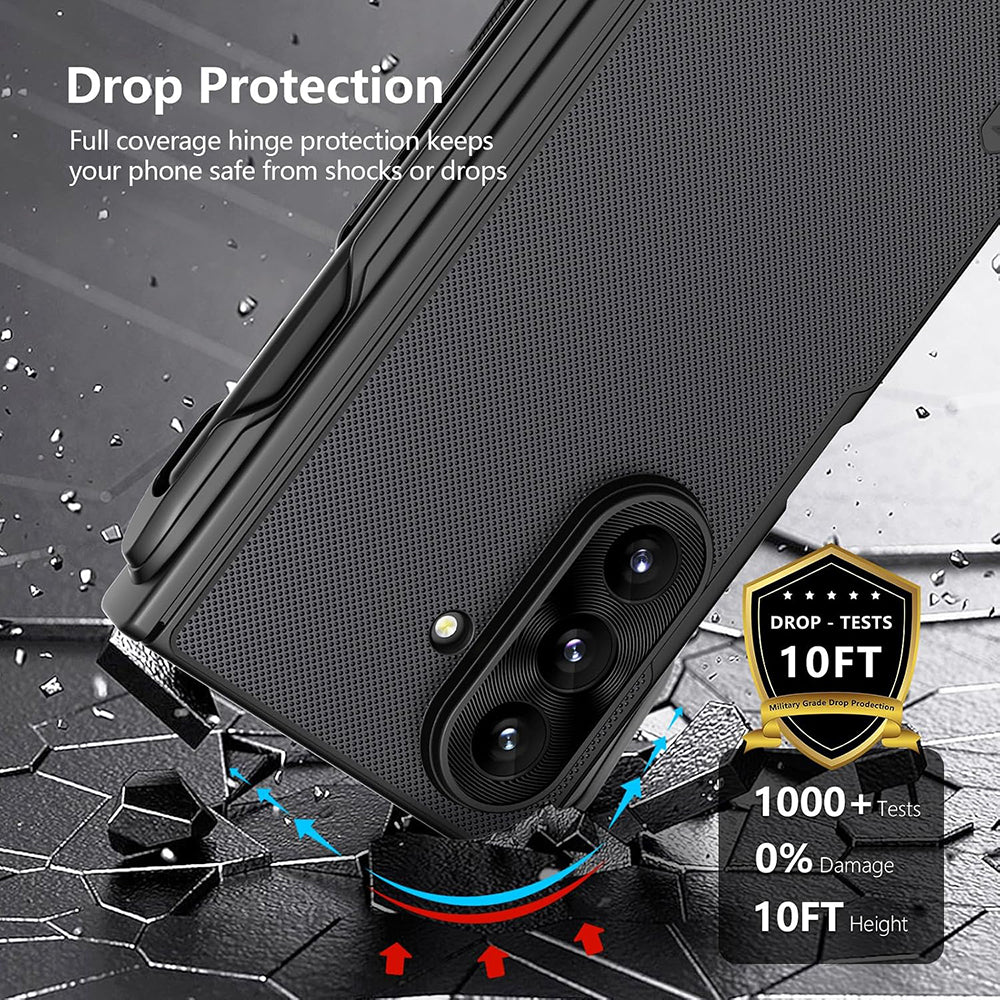 MagSafe-Hülle für Samsung Galaxy Z Fold8 Ultra F976, Nillkin, Super Frosted Shield mit Stifthalter, Schwarz