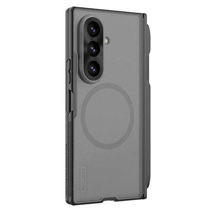 MagSafe-hoesje voor Samsung Galaxy Z Fold8 Ultra F976, Nillkin, Super Frosted Shield met pennenhouder, Zwart Transparant