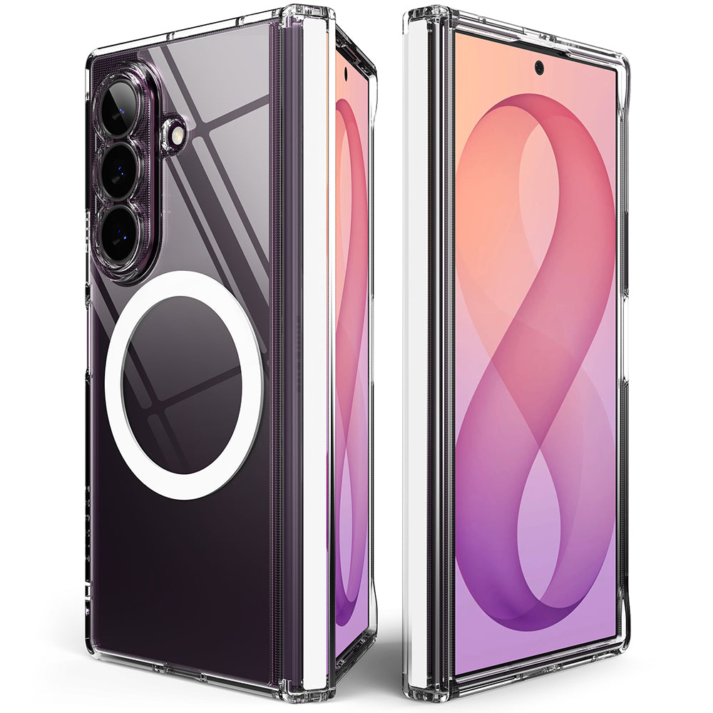 Coque MagSafe pour Samsung Galaxy Z Fold8 Ultra F976, Ringke, Fusion Flap, Transparente