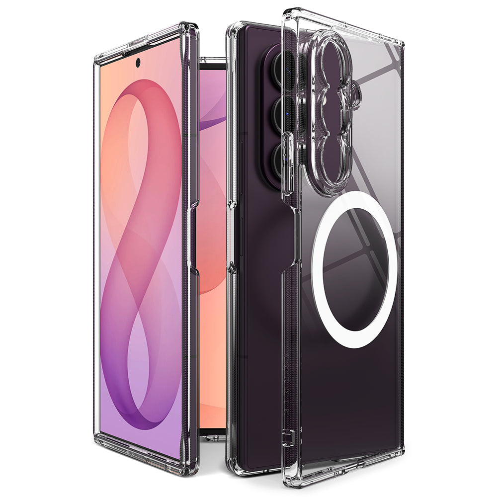 Coque MagSafe pour Samsung Galaxy Z Fold8 Ultra F976, Ringke, Fusion, Transparente