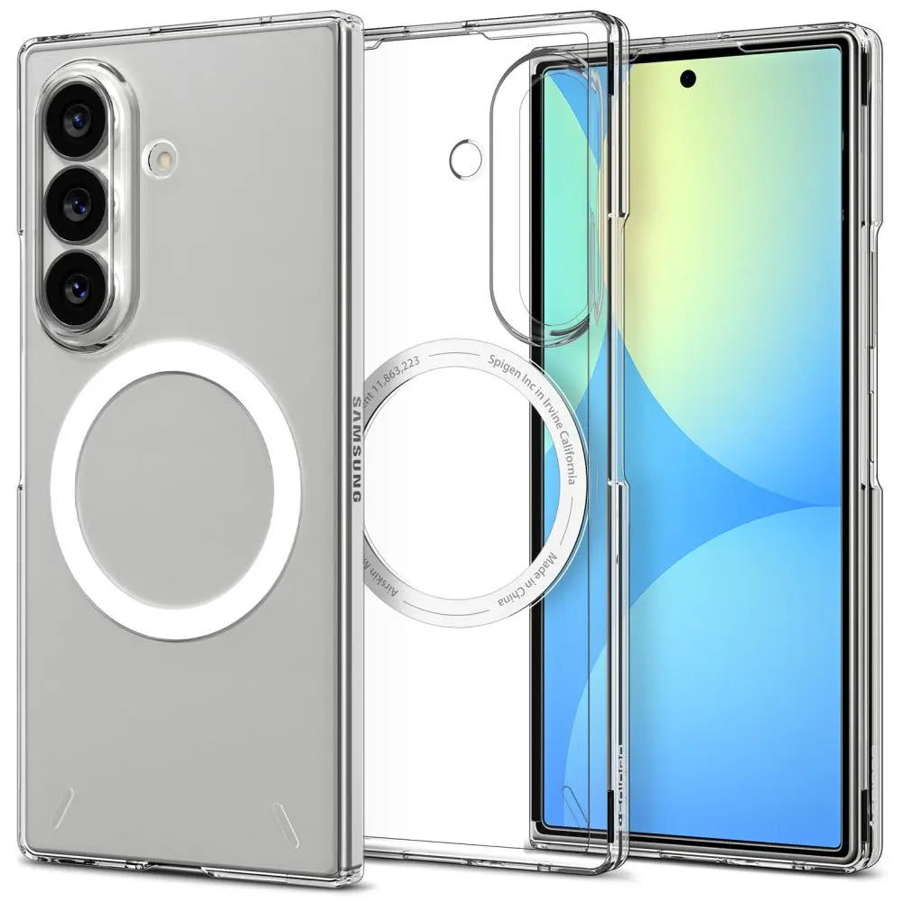 Coque MagSafe pour Samsung Galaxy Z Fold8 Ultra F976, Spigen, Air Skin, Transparente Blanche ACS11505