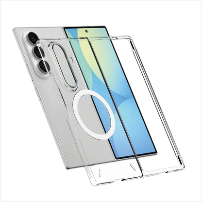Coque MagSafe pour Samsung Galaxy Z Fold8 Ultra F976, Spigen, Air Skin, Transparente Blanche ACS11505