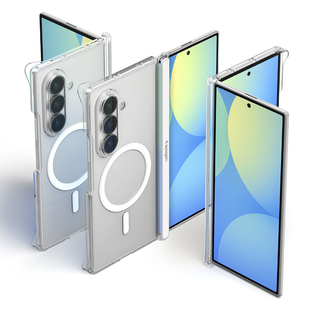 Coque MagSafe pour Samsung Galaxy Z Fold8 Ultra F976, Spigen, Air Skin Zero, Transparente Blanche ACS11495