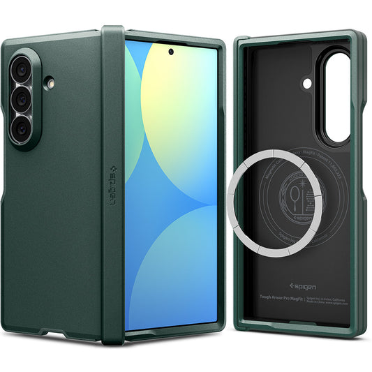 MagSafe-hoes voor Samsung Galaxy Z Fold8 Ultra F976, Spigen, Tough Armor Pro, Groen ACS11851