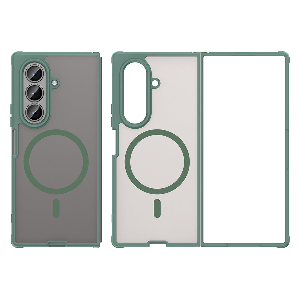 Coque MagSafe pour Samsung Galaxy Z Fold8 Ultra F976, Techsuit, HaloFrost II, Vert
