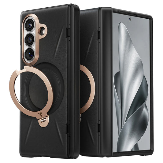 MagSafe-Hülle für Samsung Galaxy Z Fold8 Ultra F976, Torras, QPRO Leder, Schwarz