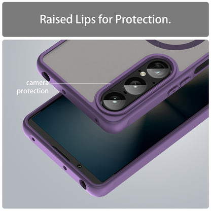 Coque MagSafe pour Sony Xperia 1 VII, Techsuit, HaloFrost II, Violet