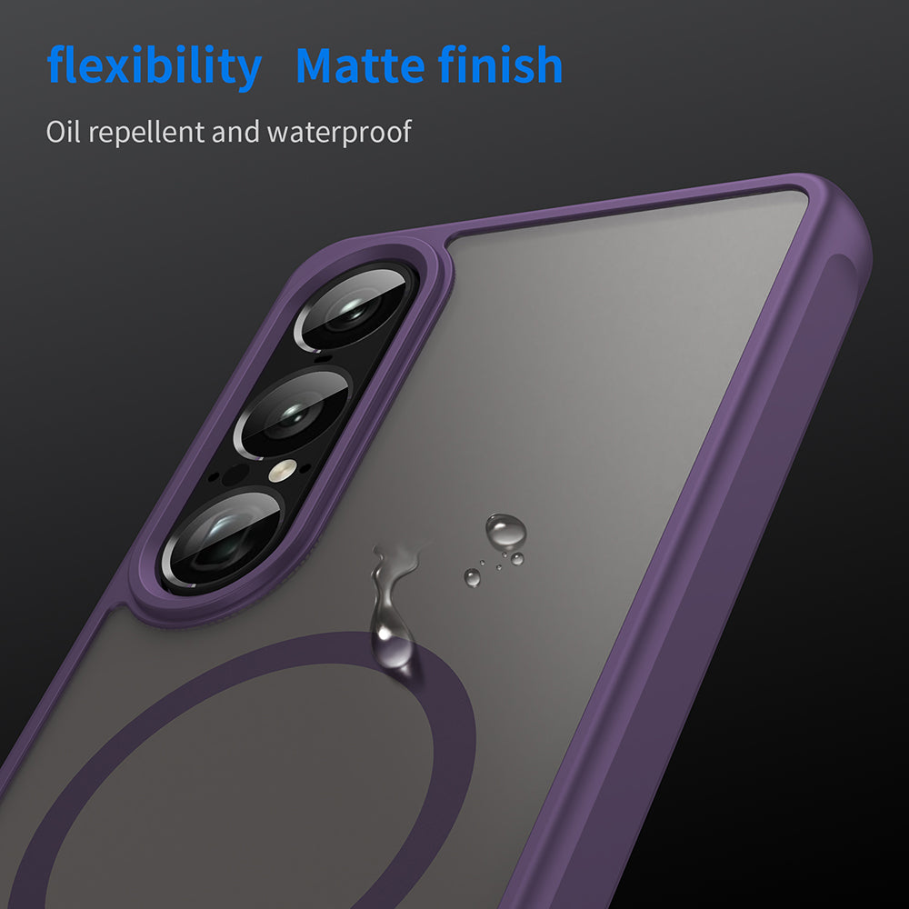 Coque MagSafe pour Sony Xperia 1 VII, Techsuit, HaloFrost II, Violet