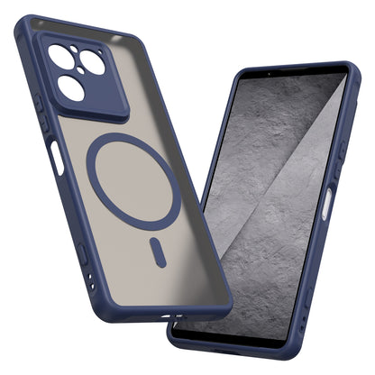 Coque MagSafe pour Sony Xperia 1 VIII, Techsuit, HaloFrost II, Bleu marine