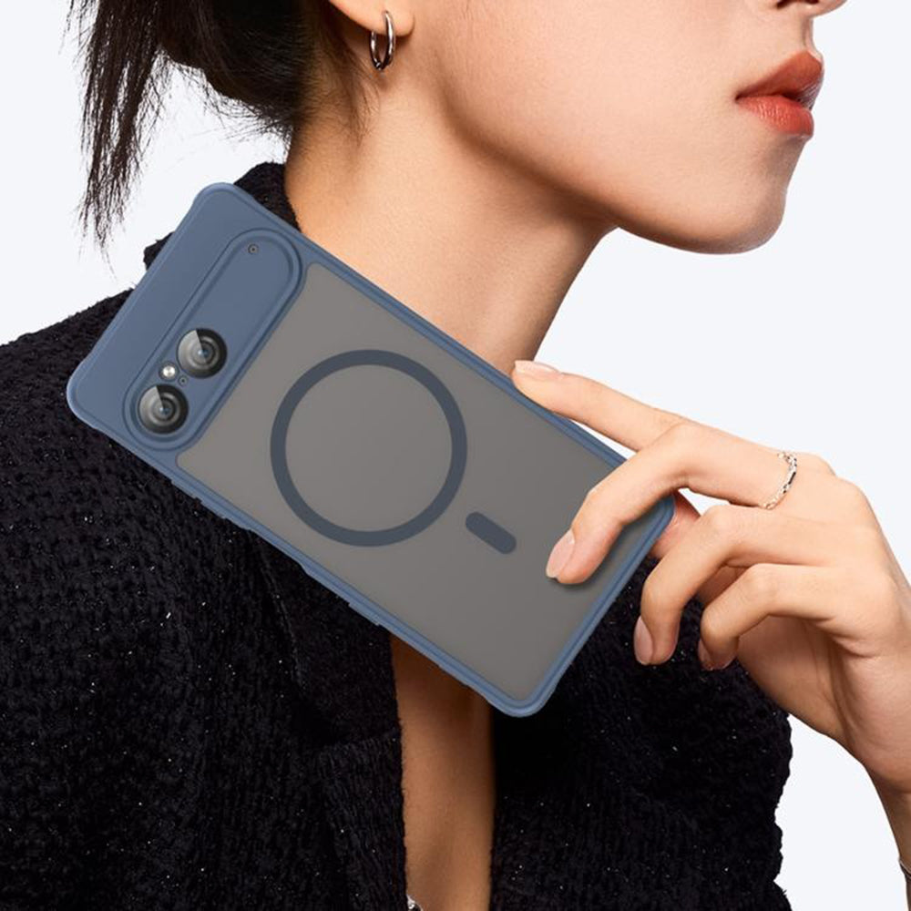 MagSafe hoesje voor Sony Xperia 10 VII, Techsuit, HaloFrost II, Marineblauw