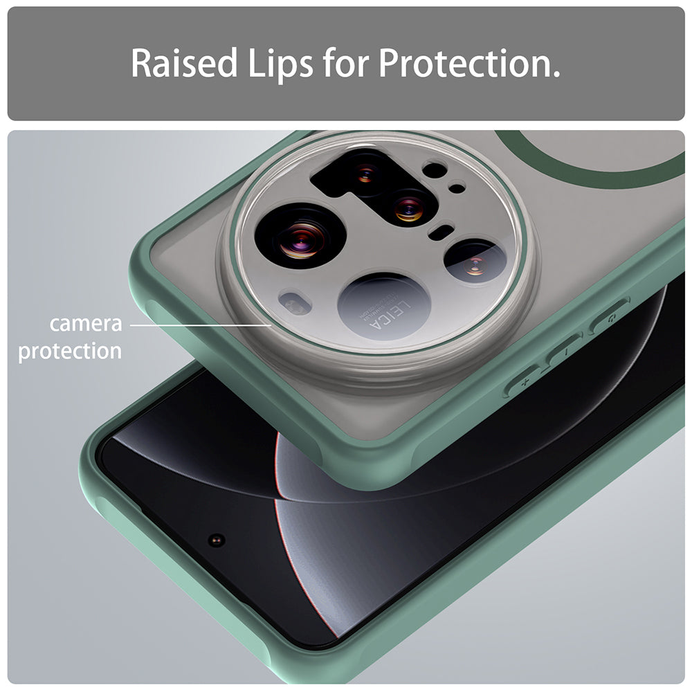 MagSafe-hoes voor Xiaomi 15 Ultra, Techsuit, HaloFrost II, Groen