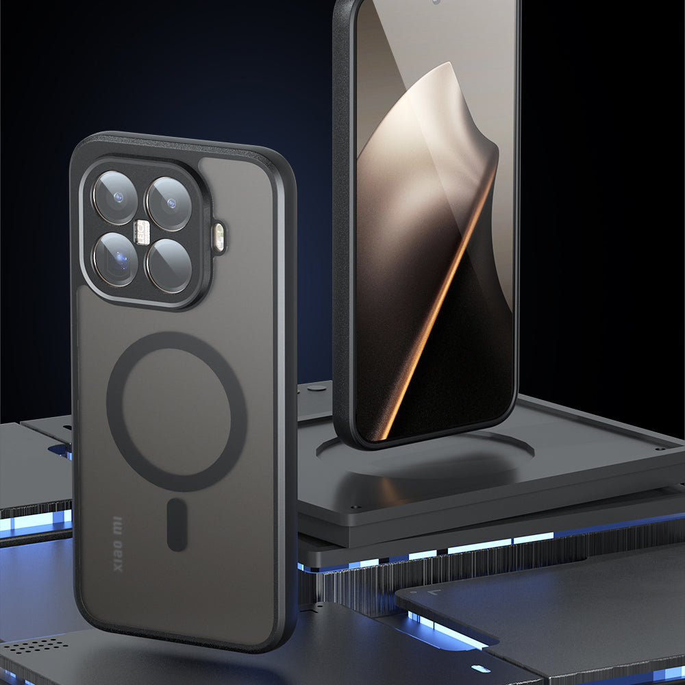 MagSafe Hülle für Xiaomi 15T, Techsuit, PureFrost, Satinschwarz