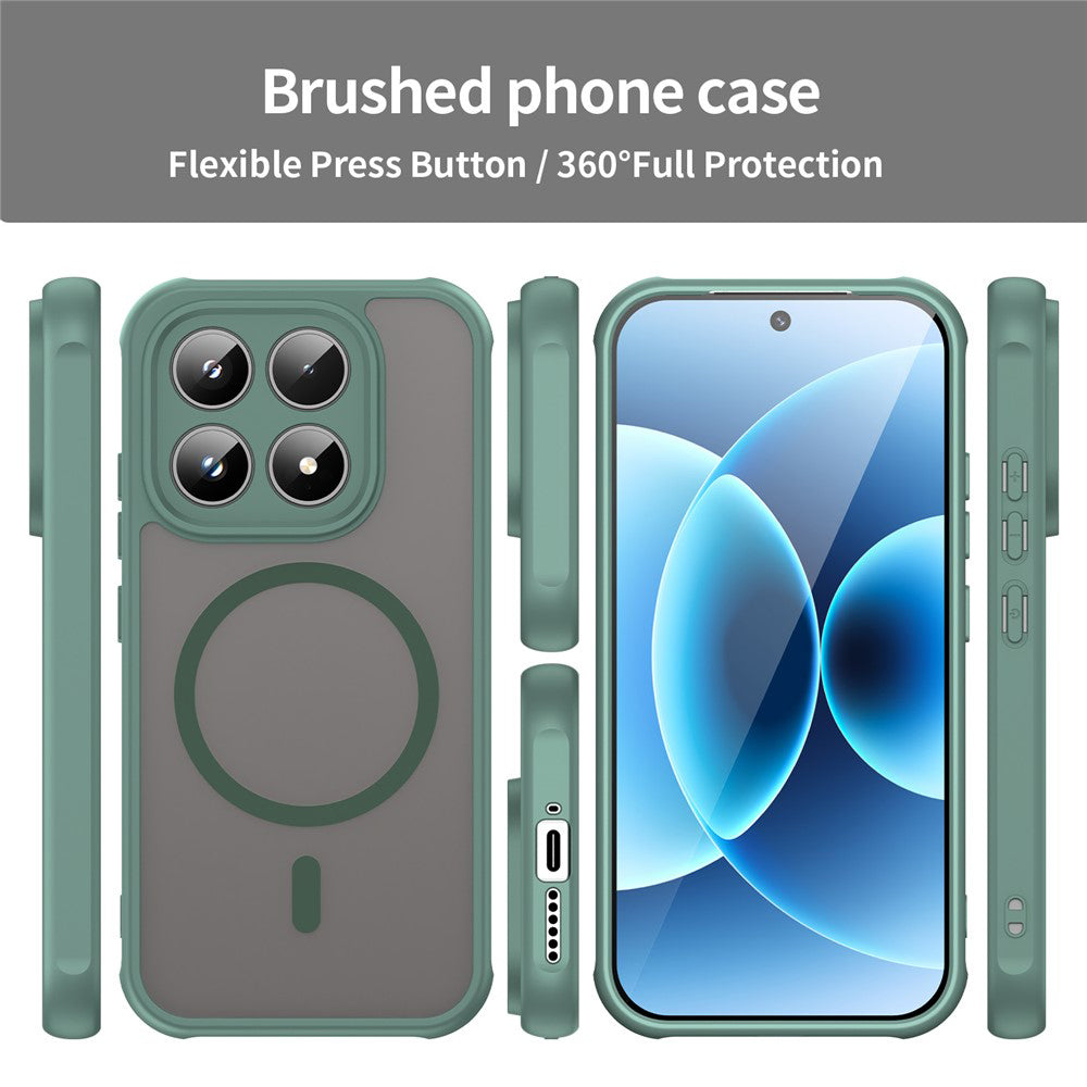 Coque MagSafe pour Xiaomi 17, Techsuit, HaloFrost II, Vert
