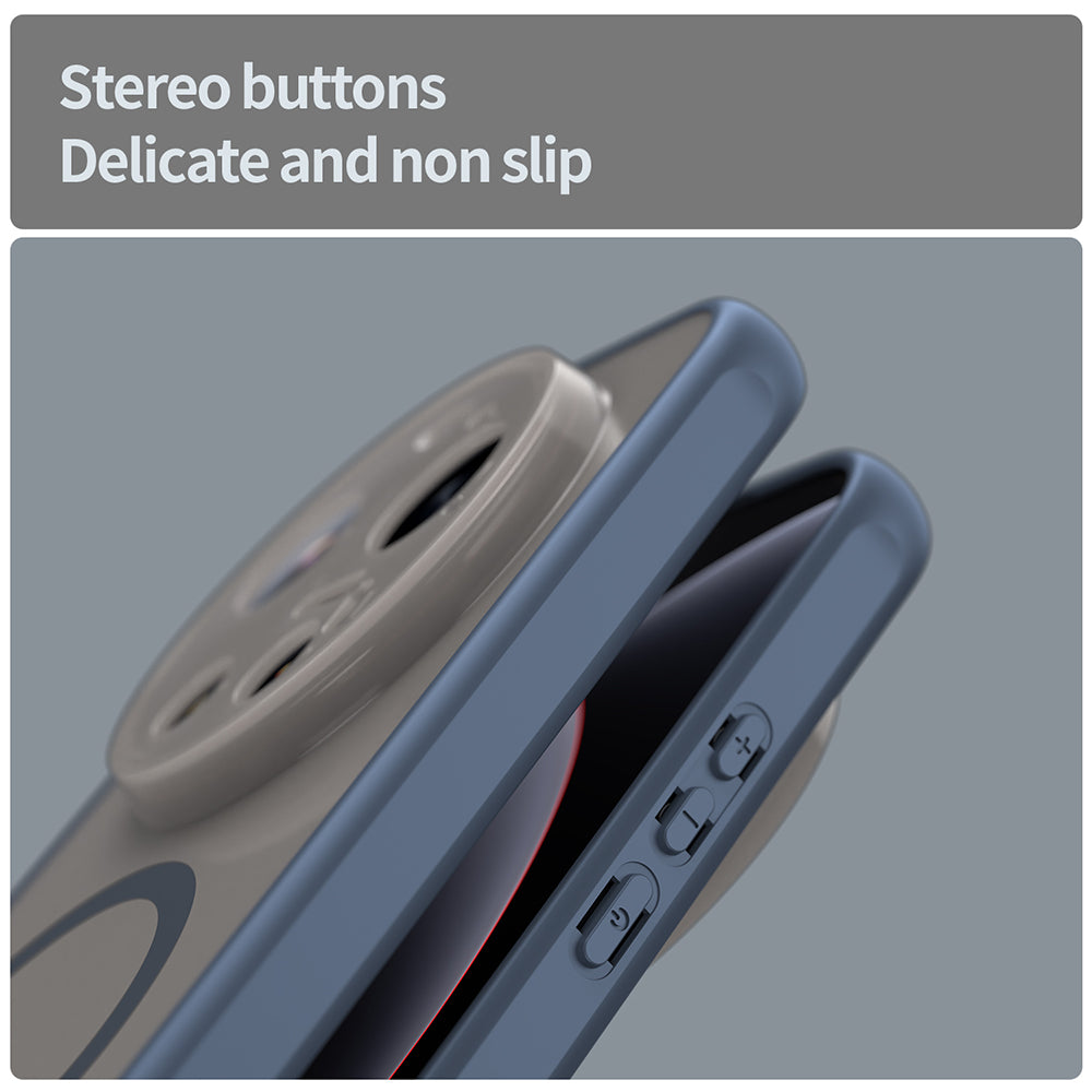 Coque MagSafe pour Xiaomi 17 Ultra, Techsuit, HaloFrost II, Bleu Marine