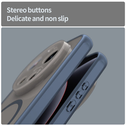 Coque MagSafe pour Xiaomi 17 Ultra, Techsuit, HaloFrost II, Bleu Marine