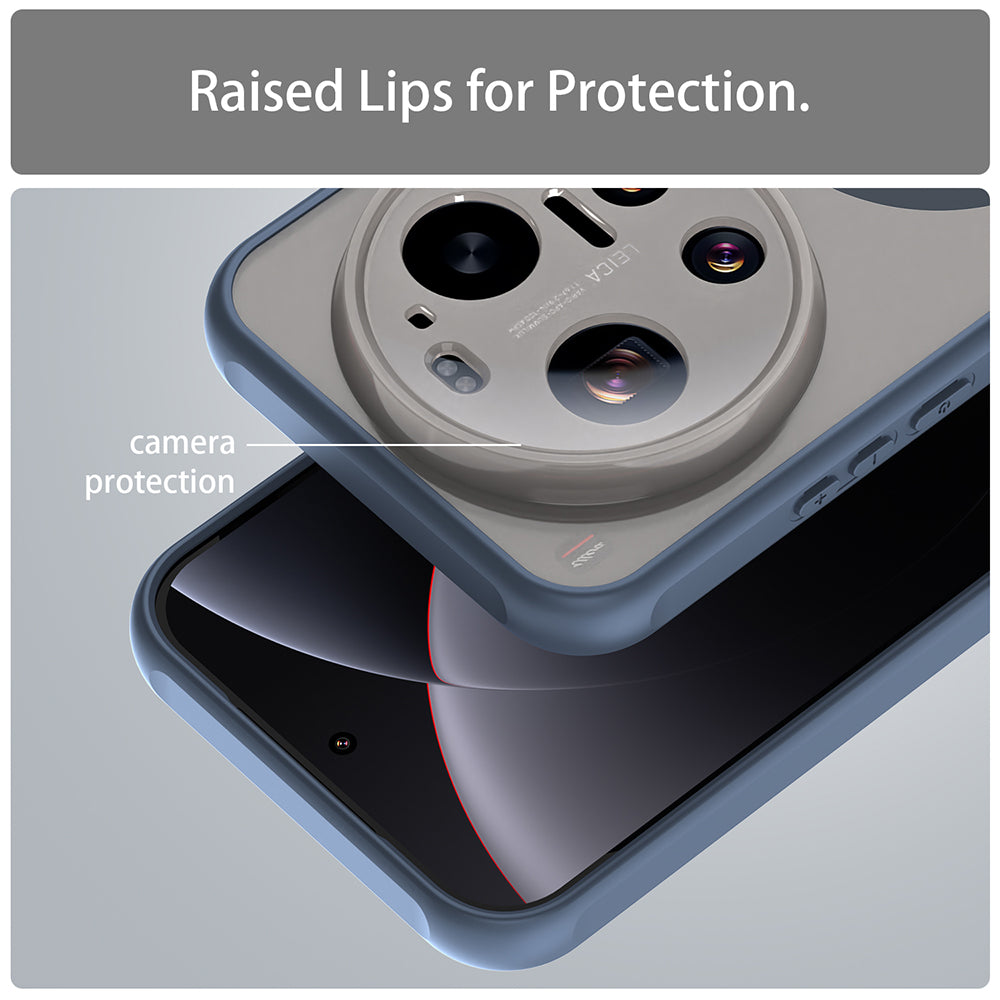 Coque MagSafe pour Xiaomi 17 Ultra, Techsuit, HaloFrost II, Bleu Marine