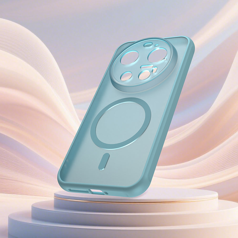 Étui MagSafe pour Xiaomi 17 Ultra, Techsuit, HaloFrost II, Vert Clair