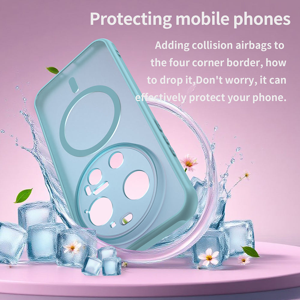 Étui MagSafe pour Xiaomi 17 Ultra, Techsuit, HaloFrost II, Vert Clair