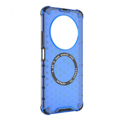 Coque MagSafe pour Xiaomi Poco C75 / Redmi 14C, Techsuit, HoneyComb Shield, Bleue