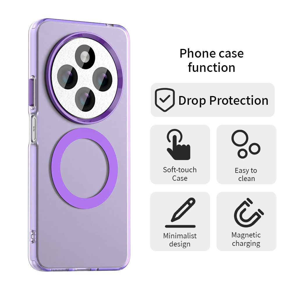 Coque MagSafe pour Xiaomi Poco C75 / Redmi 14C, Techsuit, CandyCase, Violet
