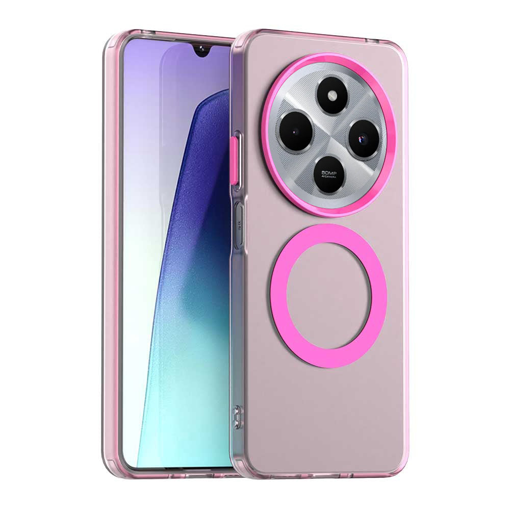 Coque MagSafe pour Xiaomi Poco C75 / Redmi 14C, Techsuit, CandyCase, Rose