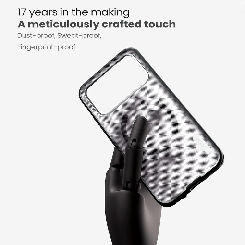 MagSafe-hoesje voor Xiaomi Poco F8 Ultra, Nillkin, Super Shield Pro, Zwart Transparant
