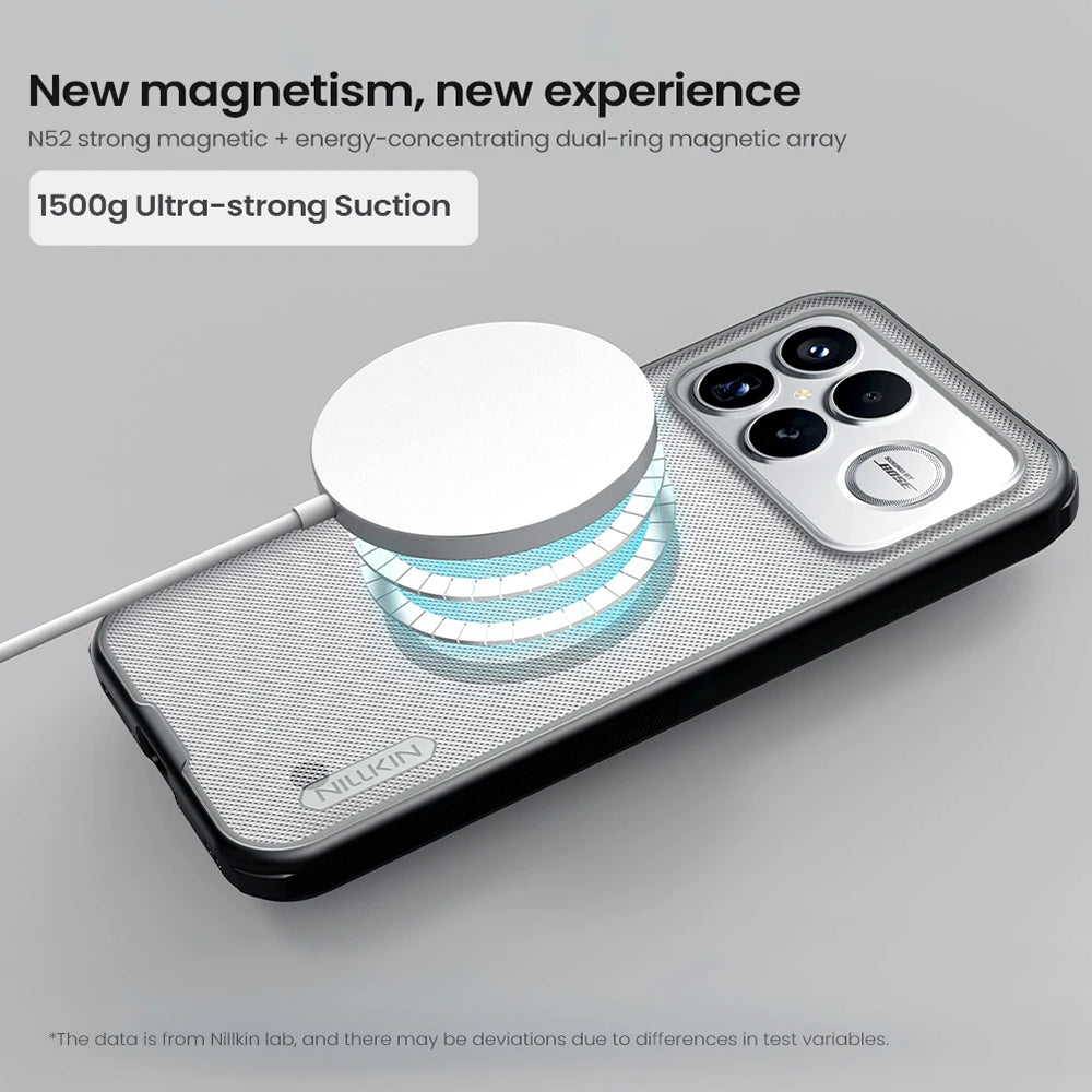 MagSafe-hoesje voor Xiaomi Poco F8 Ultra, Nillkin, Super Shield Pro, Zwart Transparant