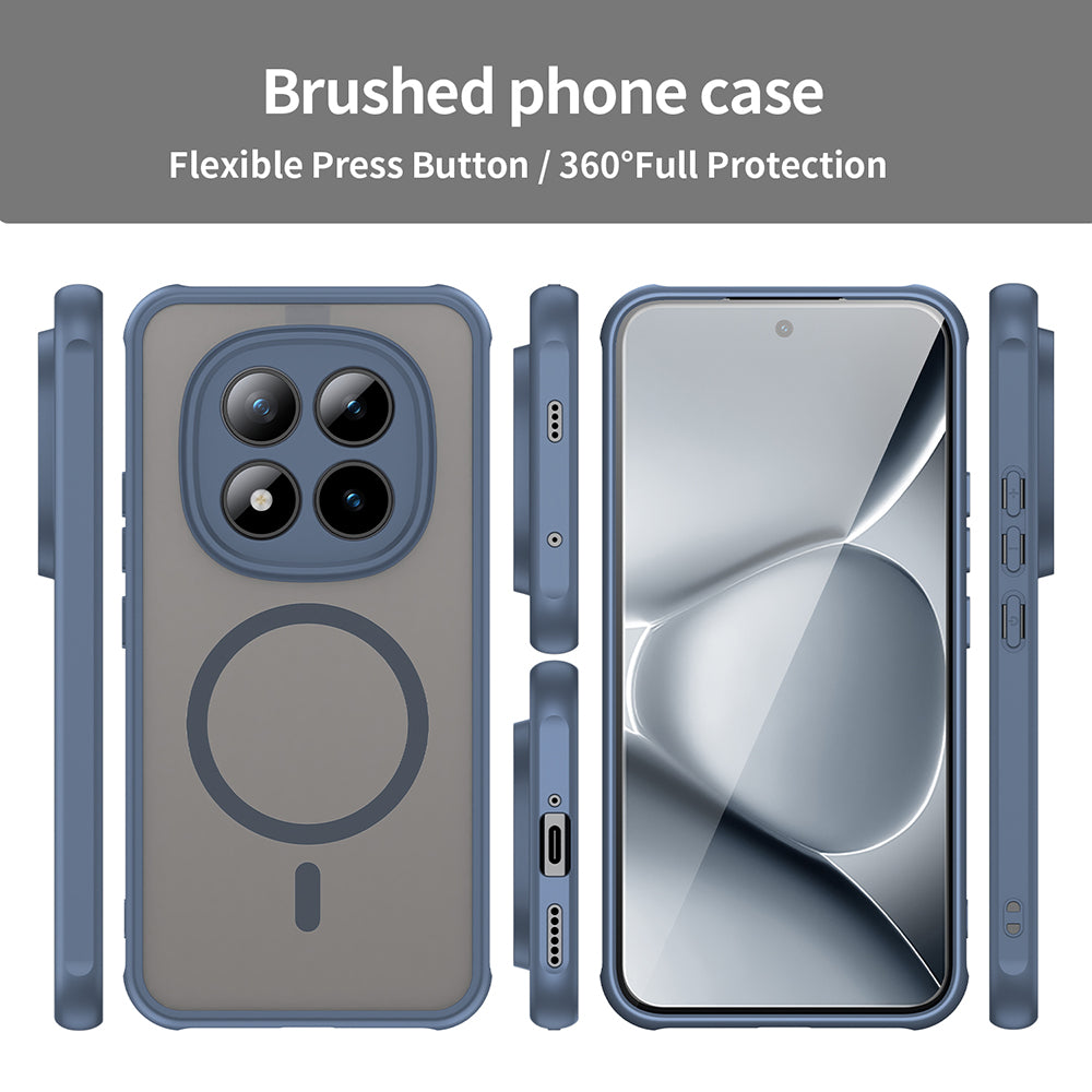 MagSafe hoesje voor Xiaomi Poco M8 Pro / Redmi Note 15 Pro+ 5G, Techsuit, HaloFrost II, Marineblauw