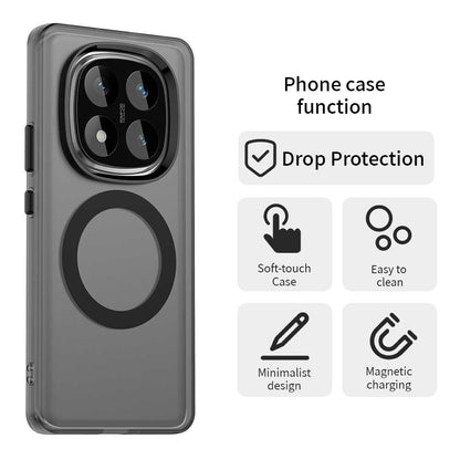Coque MagSafe pour Xiaomi Poco X7 / Redmi Note 14 Pro 5G, Techsuit, CandyCase, Noire