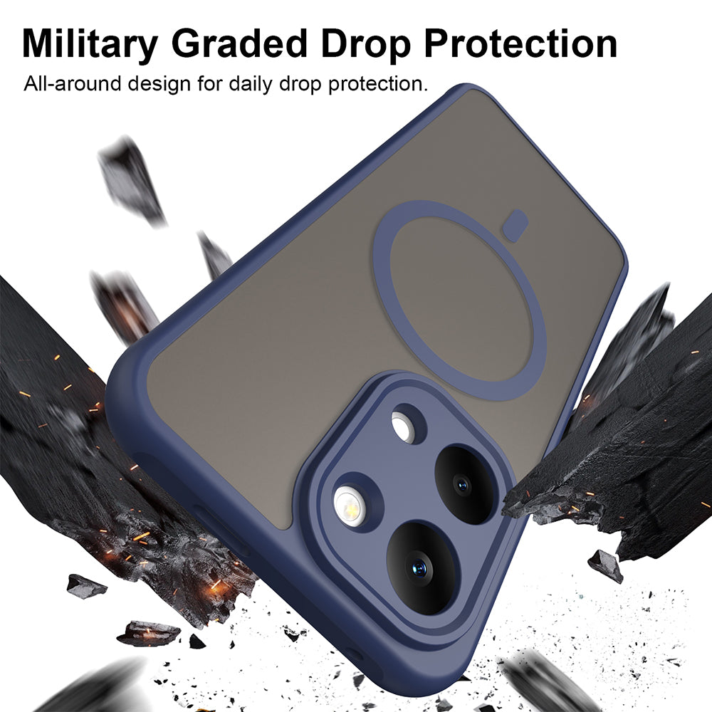 MagSafe-hoes voor Xiaomi Poco X8 Pro Max, Techsuit, HaloFrost II, Marineblauw