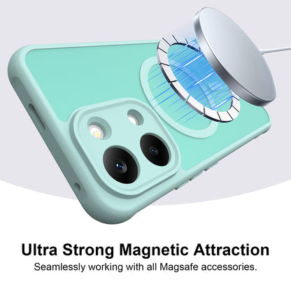 Coque MagSafe pour Xiaomi Poco X8 Pro Max, Techsuit, HaloFrost II, Vert Clair