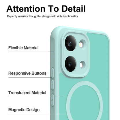 Coque MagSafe pour Xiaomi Poco X8 Pro Max, Techsuit, HaloFrost II, Vert Clair