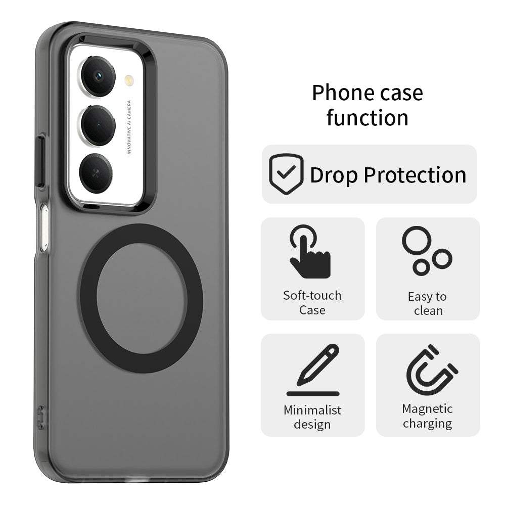 MagSafe hoesje voor Xiaomi Redmi 15 5G / 15 4G, Techsuit, CandyCase, Zwart