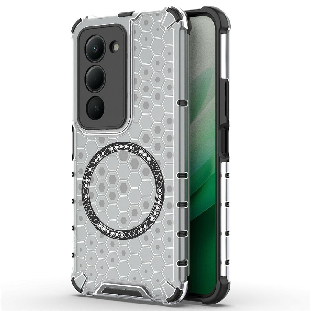 MagSafe Hülle für Xiaomi Redmi 15 5G / 15 4G, Techsuit, HoneyComb Shield, Weiß