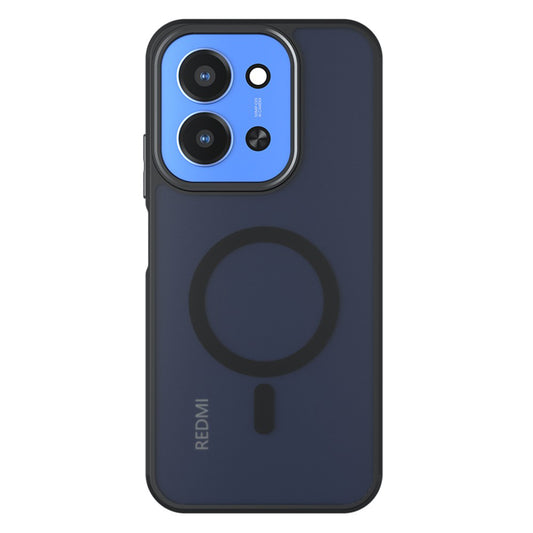 Coque MagSafe pour Xiaomi Redmi 15C 5G / 15C 4G, Techsuit, PureFrost, Noir Satiné