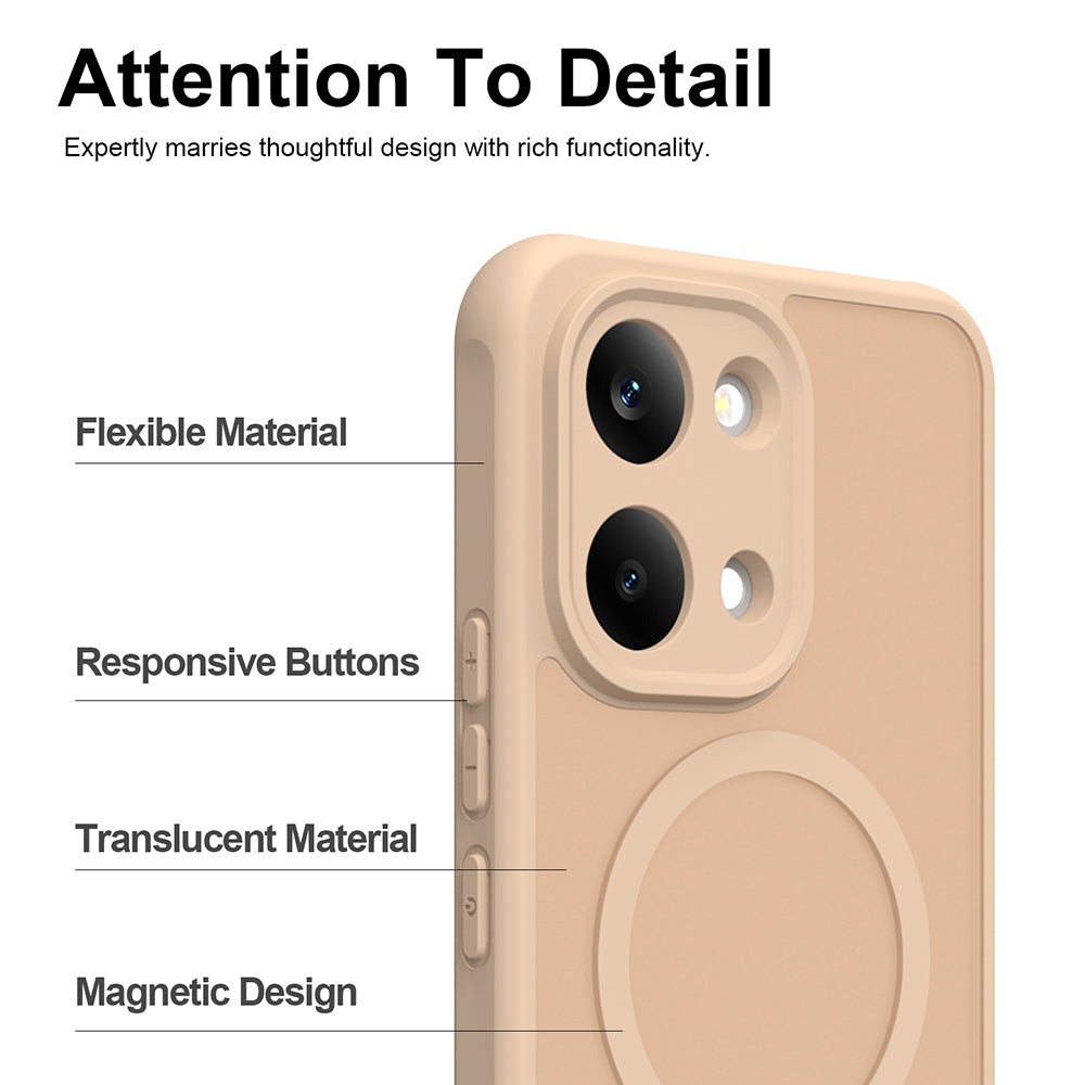MagSafe-Hülle für Xiaomi Redmi 17 5G / 17 4G, Techsuit, HaloFrost II, Goldfarben