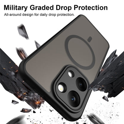 Coque MagSafe pour Xiaomi Redmi 17 5G / 17 4G, Techsuit, HaloFrost II, Noire