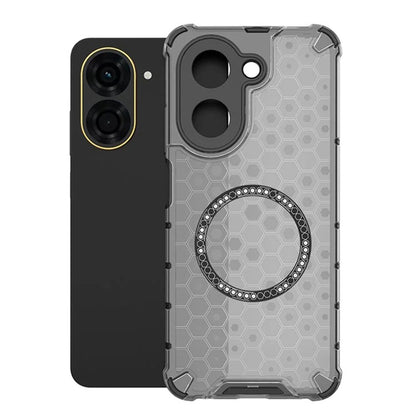 Coque MagSafe pour Xiaomi Redmi A5 4G (Régional), Techsuit, HoneyComb Shield, Noire