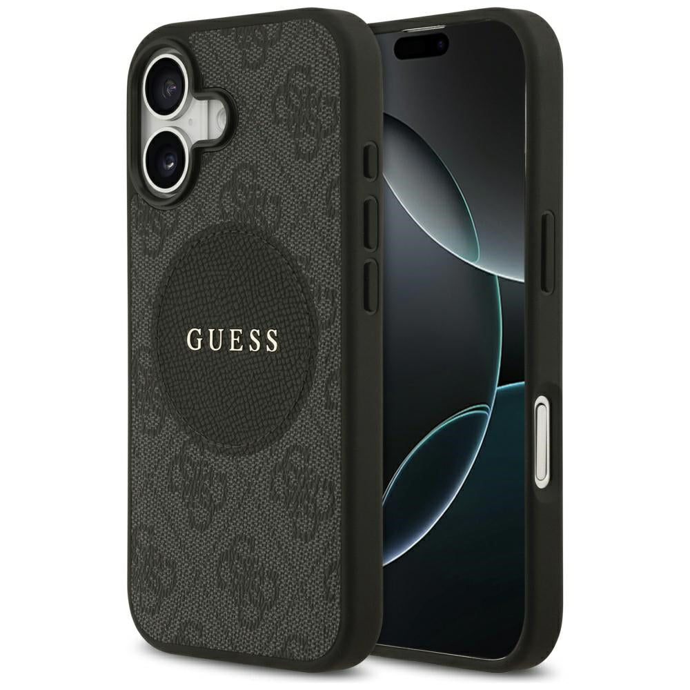MagSafe Case for Apple iPhone 17, Guess, 4G Circle Classic Logo, Black