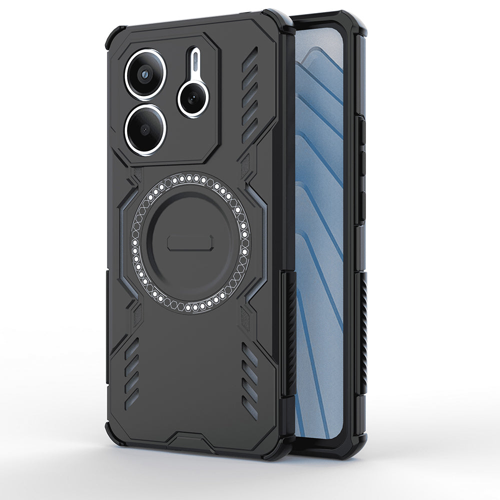 Coque MagSafe pour Xiaomi Redmi Note 14 5G, Techsuit, ArmorMag, Noire