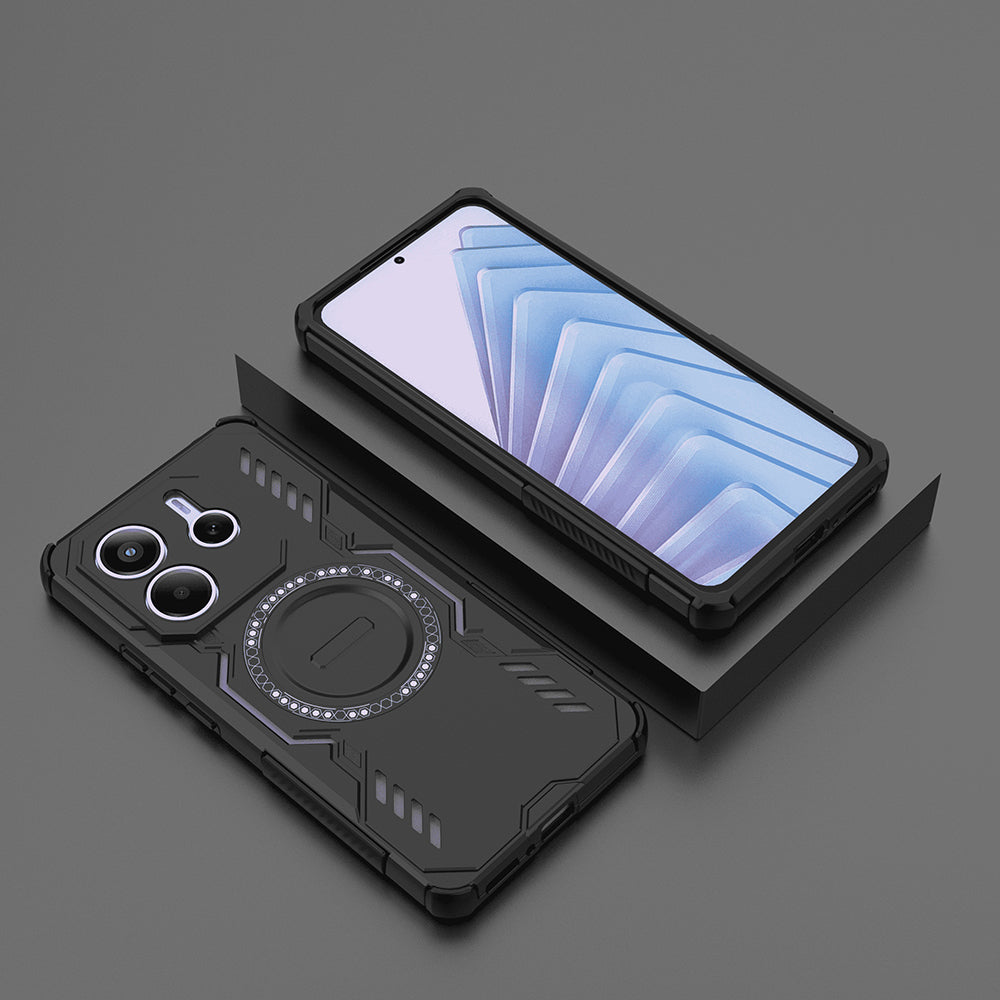 Coque MagSafe pour Xiaomi Redmi Note 14 5G, Techsuit, ArmorMag, Noire